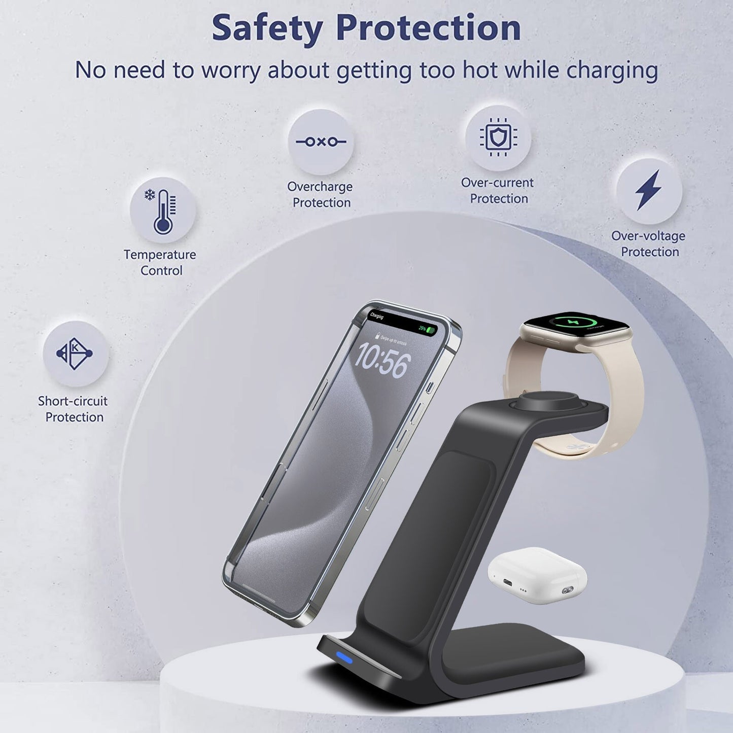 Three In One Wireless Charger Bracket Base