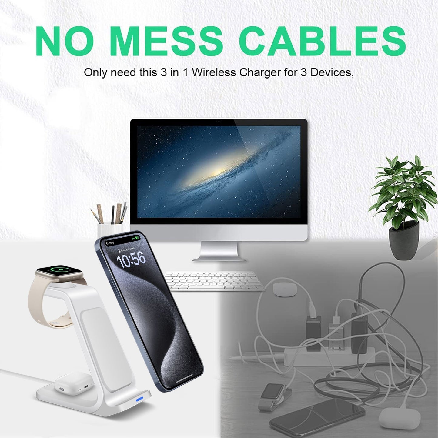 Three In One Wireless Charger Bracket Base